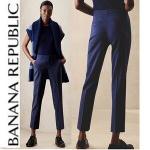 Banana Republic Wool Avery Dark Blue Dress Pants Size 6, Professional